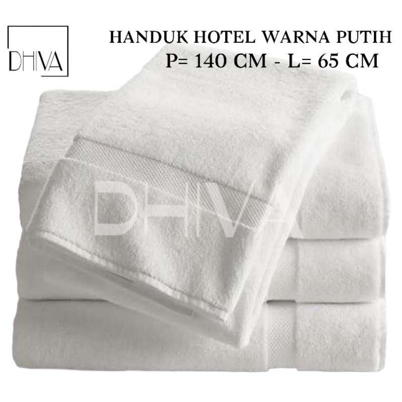 Handuk Hotel Dewasa Warna Putih Katun Premium