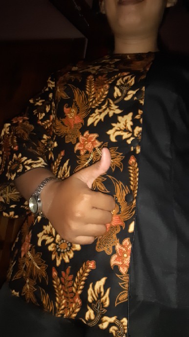 Tey-17 Batik Wanita Asj Sa Hrb026 Kenongo Kemeja Tosca Pendek