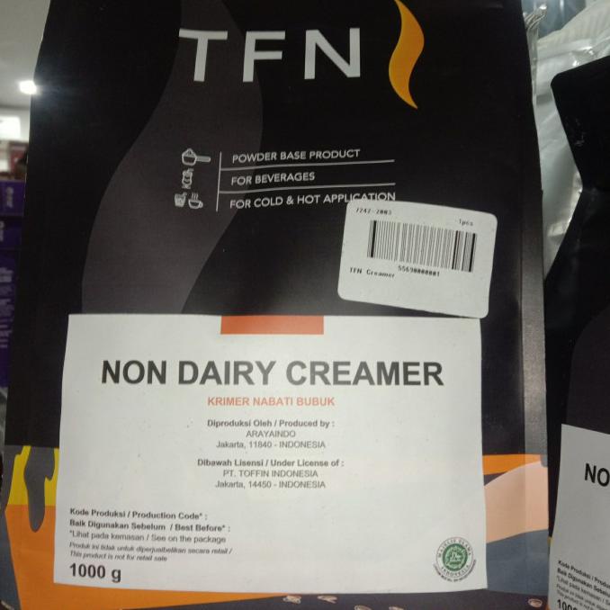 

[[BISA COD]] TOFFIN CREAMER 1KG NON DAIRY BUBUK MINUMAN/MAKANAN, GURIH, NIKMAT,ENAK BOOM SALE Kode