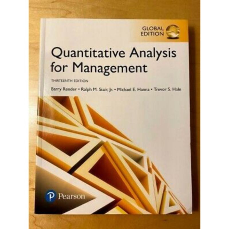 

Quantitative analysis for management 13e 13th 13 thirteenth edition barry render