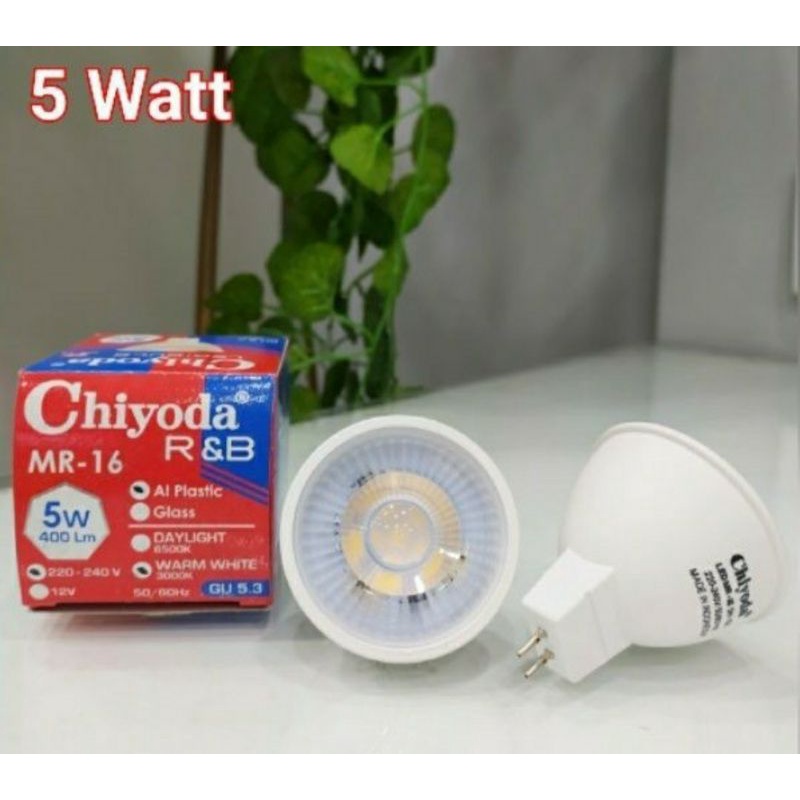 Halogen LED Chiyoda Spot / Sorot 5w MR16 - 220v  Putih / Warm White