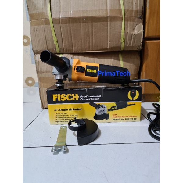 Grenda tangan 4 inch variable speed listrik fisch 100mm disc grenda