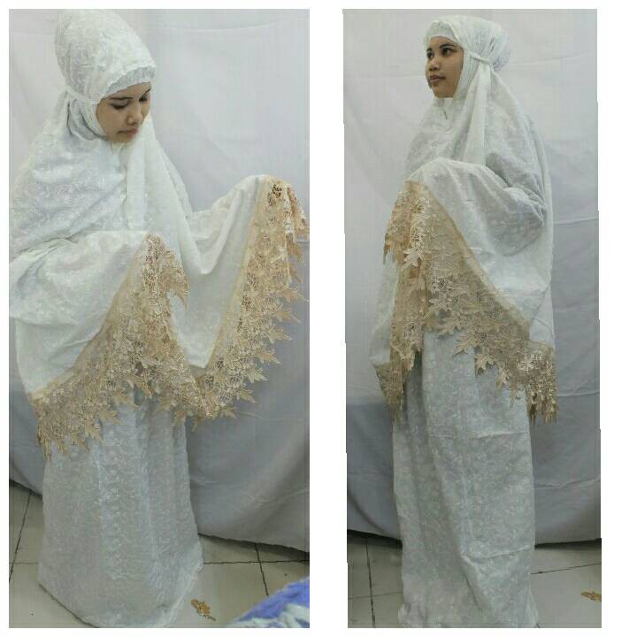 katun paris renda daun mocca