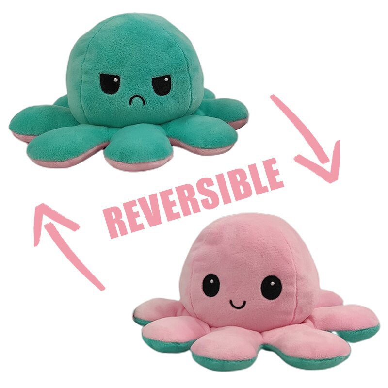 BONEKA GURITA REVERSIBLE BONEKA OCTOPUS TOSCA PINK