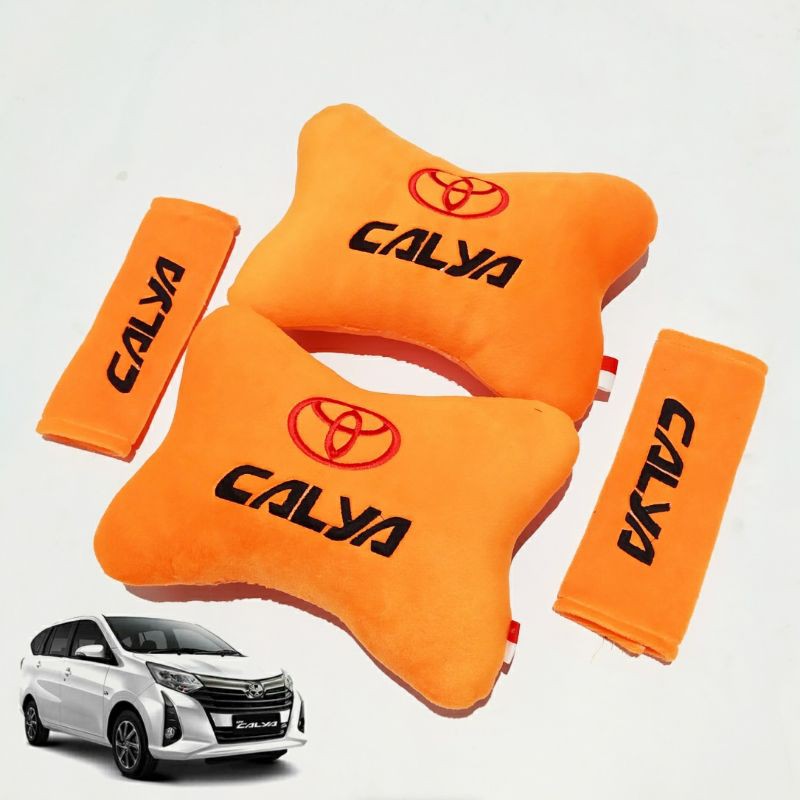 New Set Bantal Mobil 2in1 Eksklusif Calya Orange | Shopee Indonesia