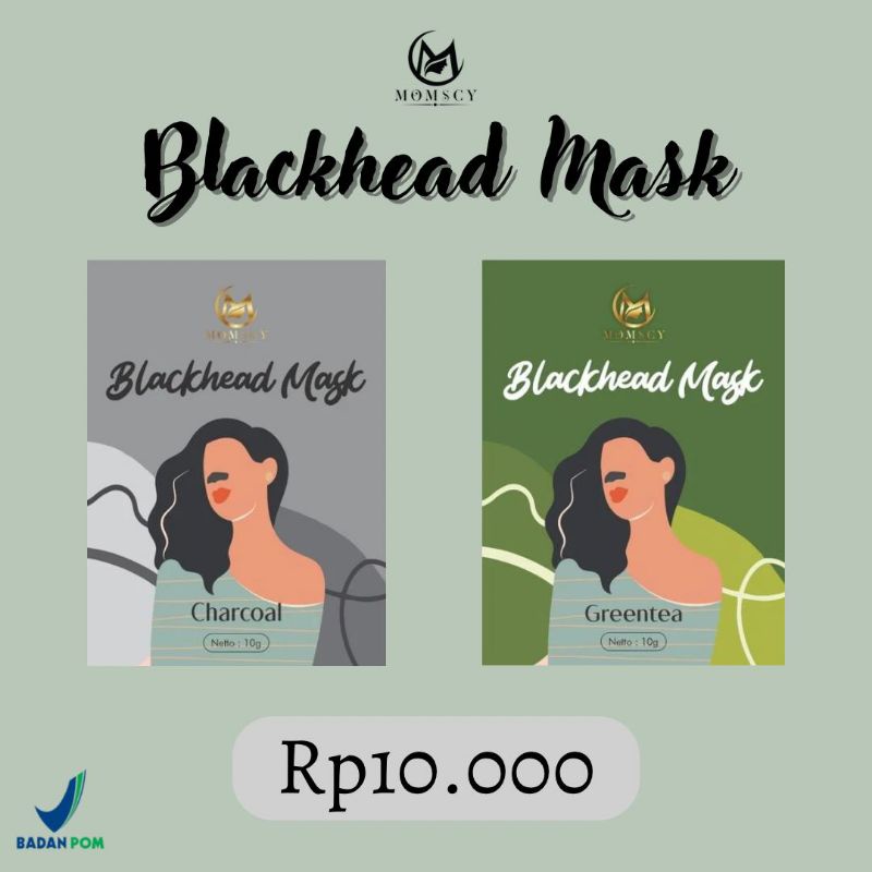 MASKER KOMEDO BLACKHEAD MASK BY MOMSCY 10 GRAM BPOM