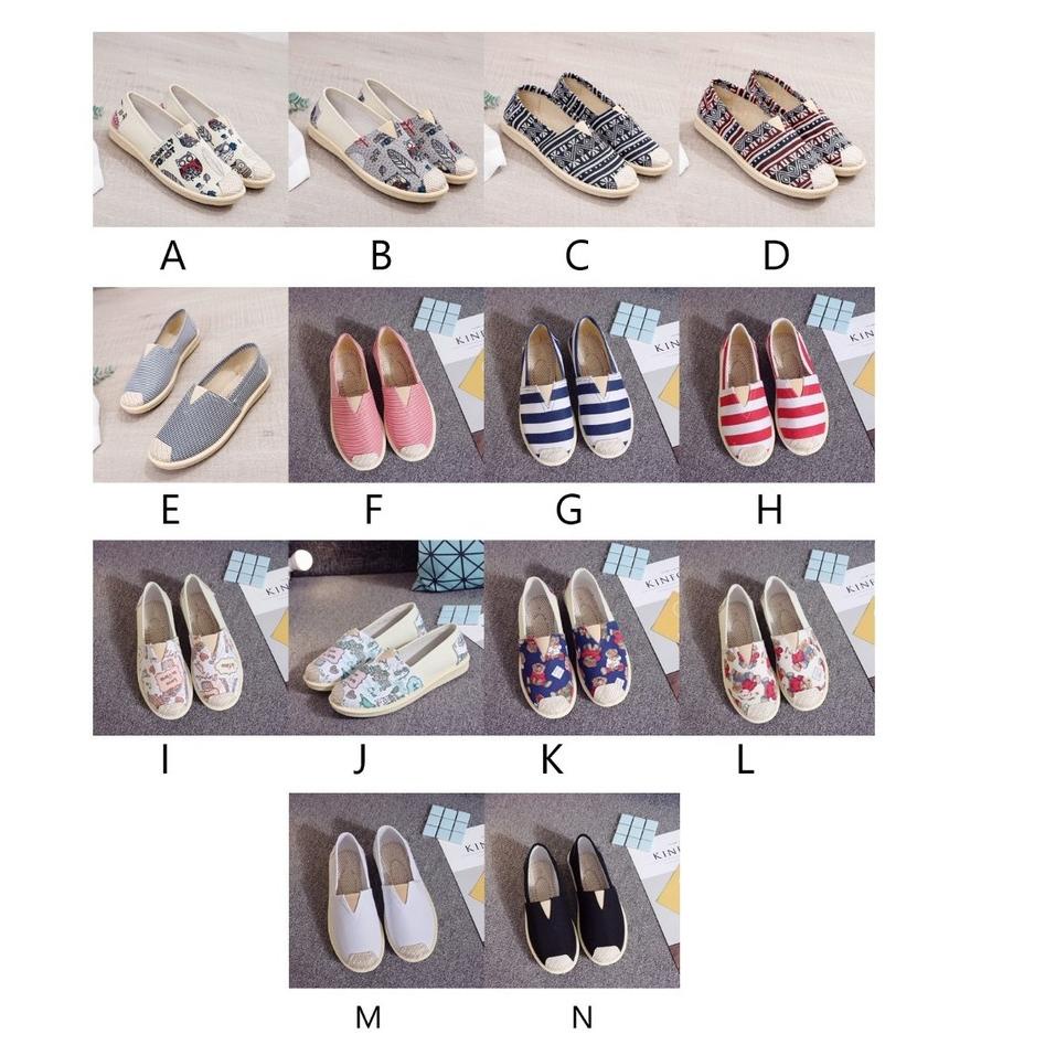 ✪ ELFYDO - Sepatu Flat Shoes Sepatu Pansus Wanita Bahan Kain Katun I - N Jakarta Pansus Import ☛
