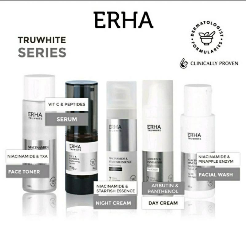 ERHA TRUEWHITE BRIGHTENING SERIES / cream pencerah kulit wajah
