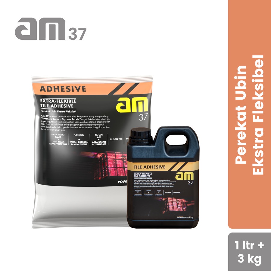 AM 37 - PEREKAT KERAMIK EKSTRA FLEKSIBEL kemasan 4kg/set