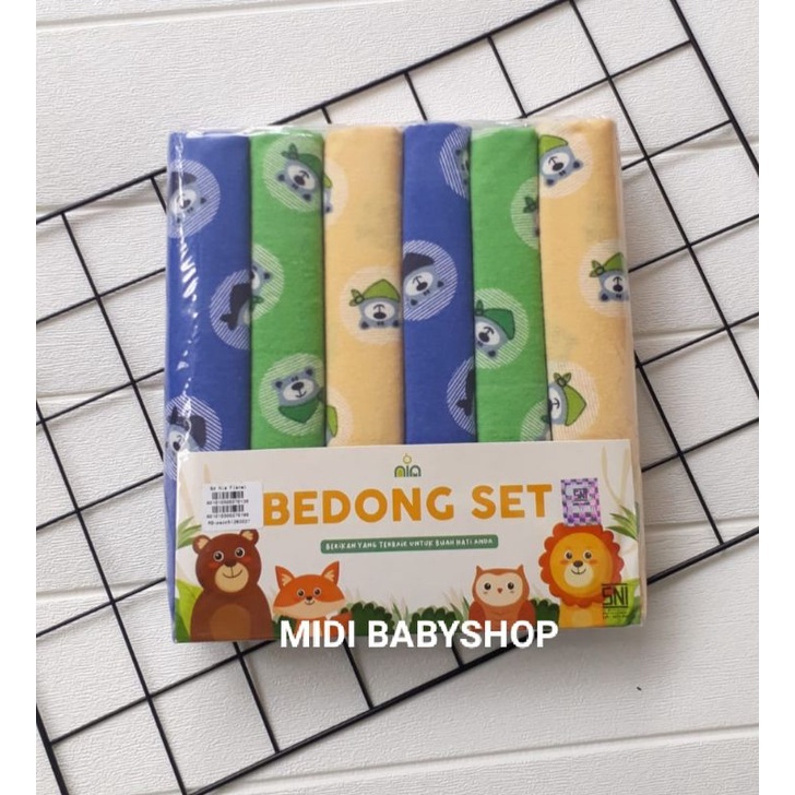 6 Pcs Bedong Bayi Flanel Motif Jumbo Vinata Nia Murah  SNI