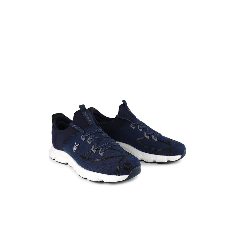 SEPATU SNEAKER PLAYBOY PRIA ORIGINAL CASUAL BRANDED BIRU NAVY PL92