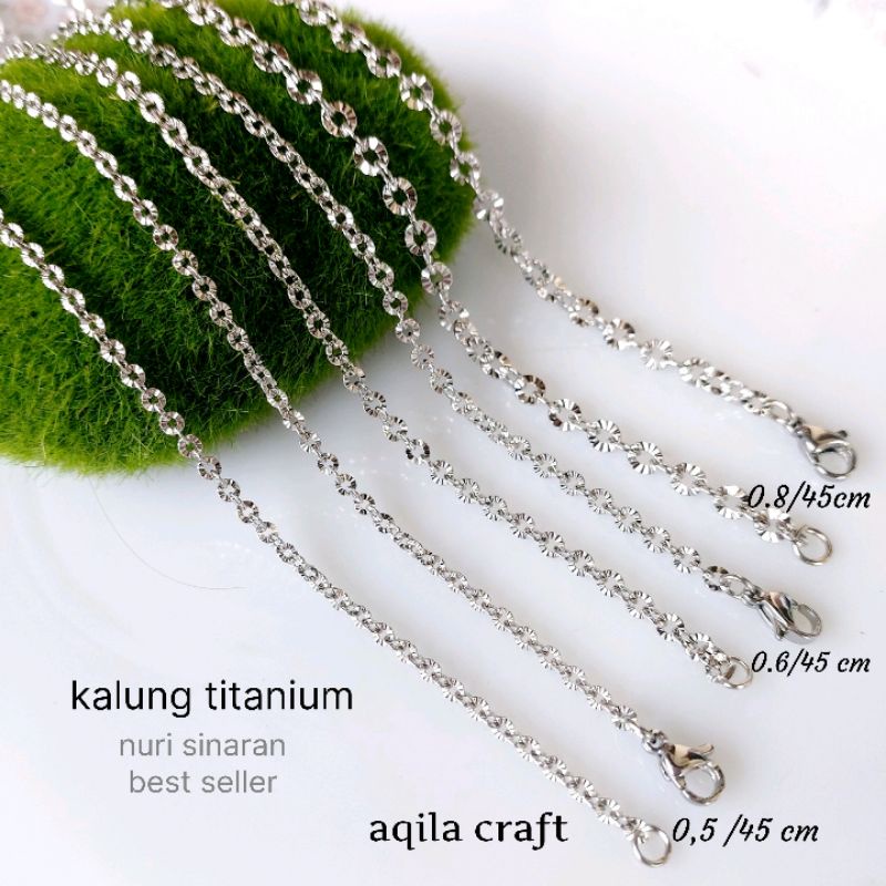 KALUNG TITANIUM SINARAN KALUNG ANTI KARAT ukuran 0.5 , 0.6, 0.8