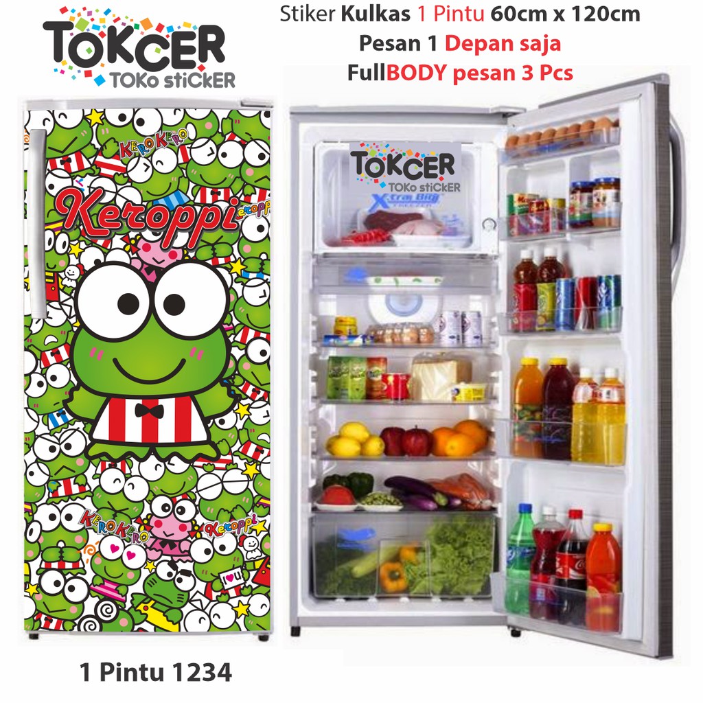 Stiker Kulkas / kompor / magic com motif  KEROPPI