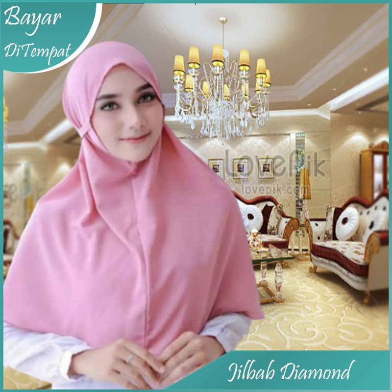 Jilbab Instan Non pet Maryam Hijab Inatant Tali belakang Diamond