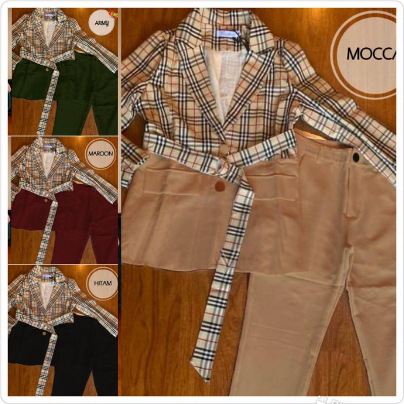 Baju setelan wanita Kekinian/ Setelan blazer Set wanita murah / Set jas kantor wanita/ Style Korean 