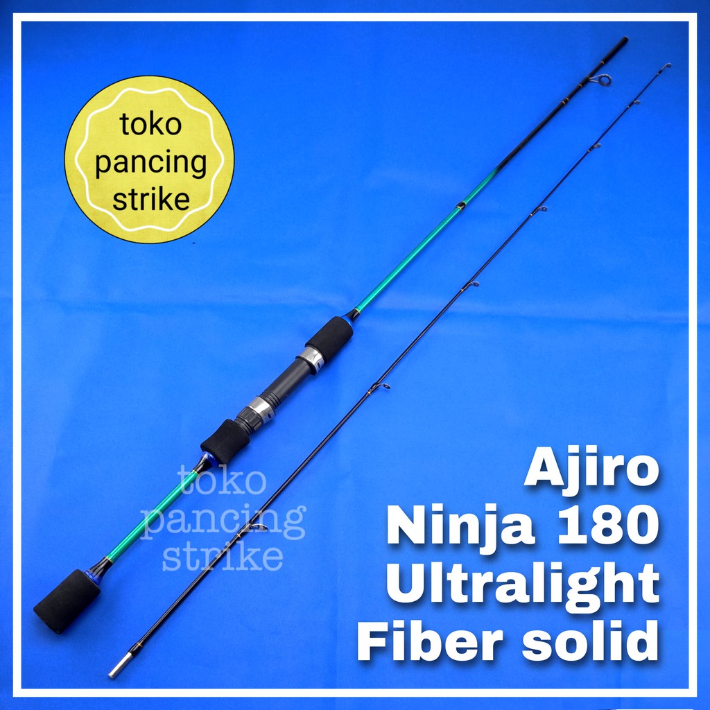 joran pancing ul ultralight lentur fiber solid murah kuat ajiro ninja 180 cm