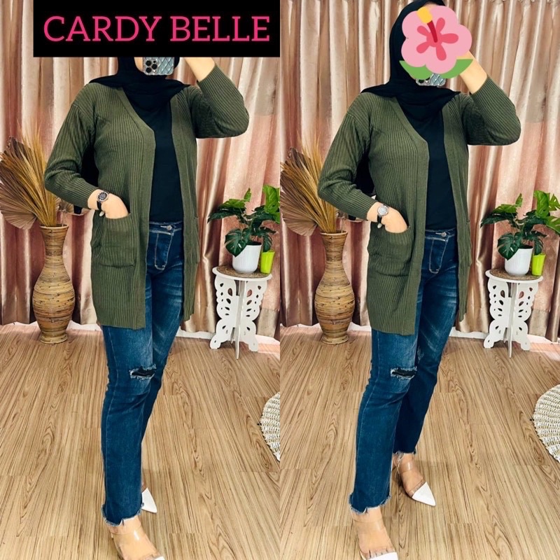 Rajut Cardy / Cardy BELLE Rajut / Cardy saku Rajut / Cardygan / Long Cardy Rajut