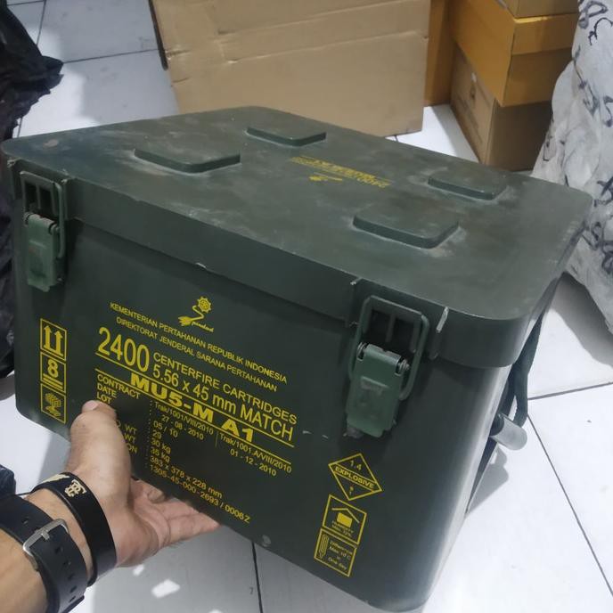 KOTAK BOX AMUNISI PLASTIK BEKAS PELURU PINDAD SERBAGUNA