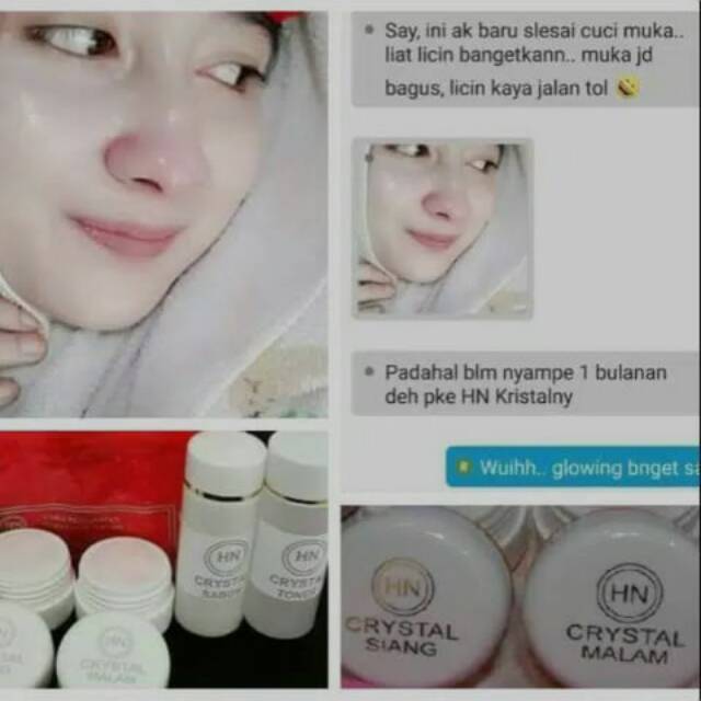 Hn crystal 15gr emboss glowing dalam 1-2minggu
