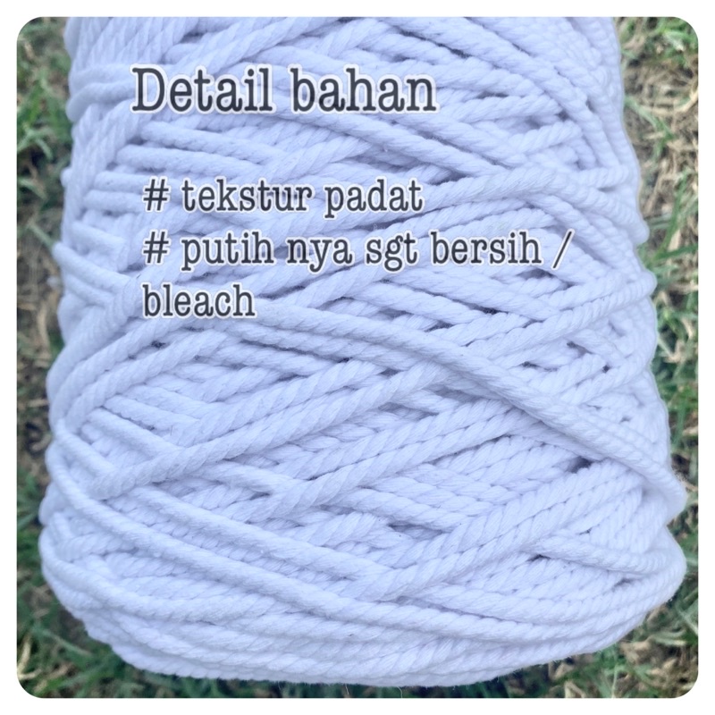 Tali macrame Grade A 2mm 3mm 4mm super katun cotton rope 4mm 3mm 1kg