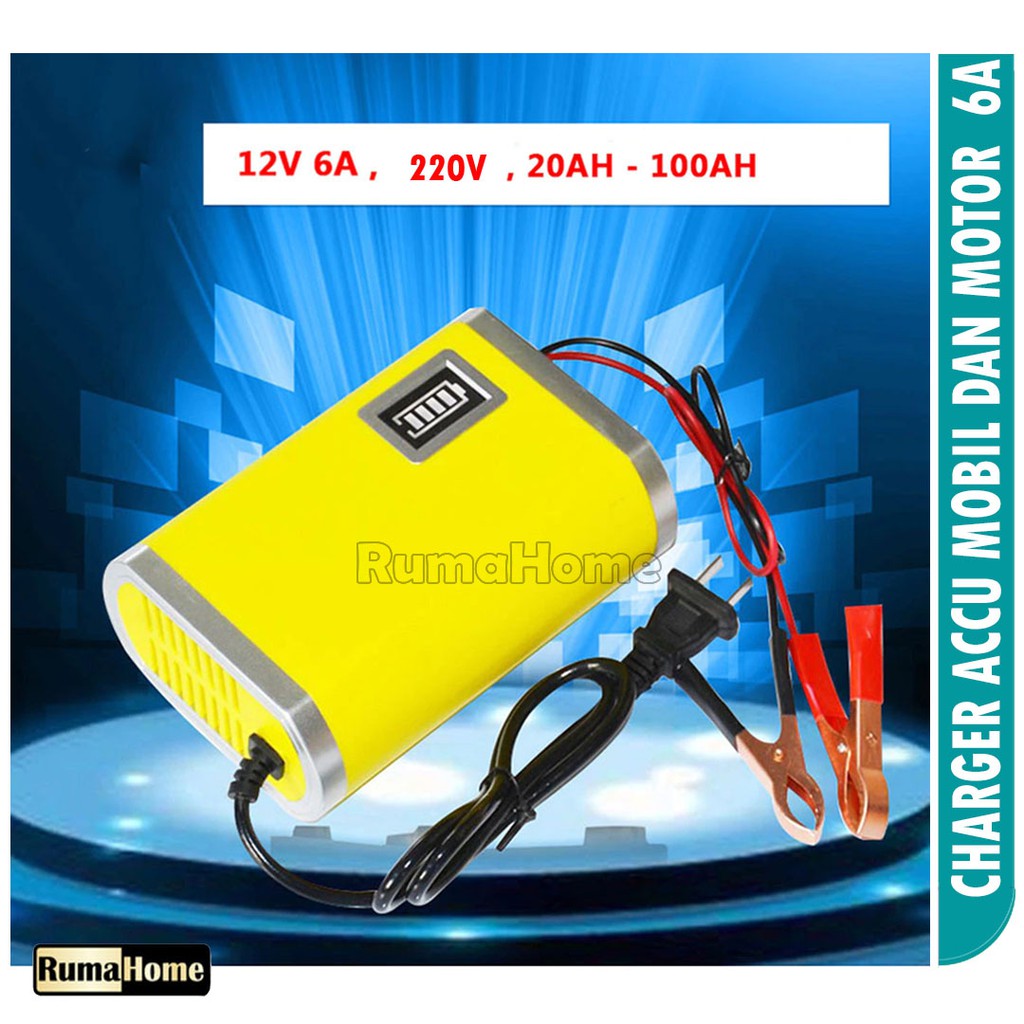 Jual Charger Aki Portable 5A, 6A, 8A /12v Mobil dan Motor / Otomatis