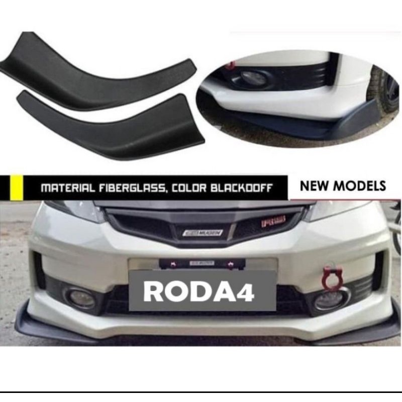 Wing let Lipas Diffuser Pengaman Bumper depan Mobil Calya/Sigra