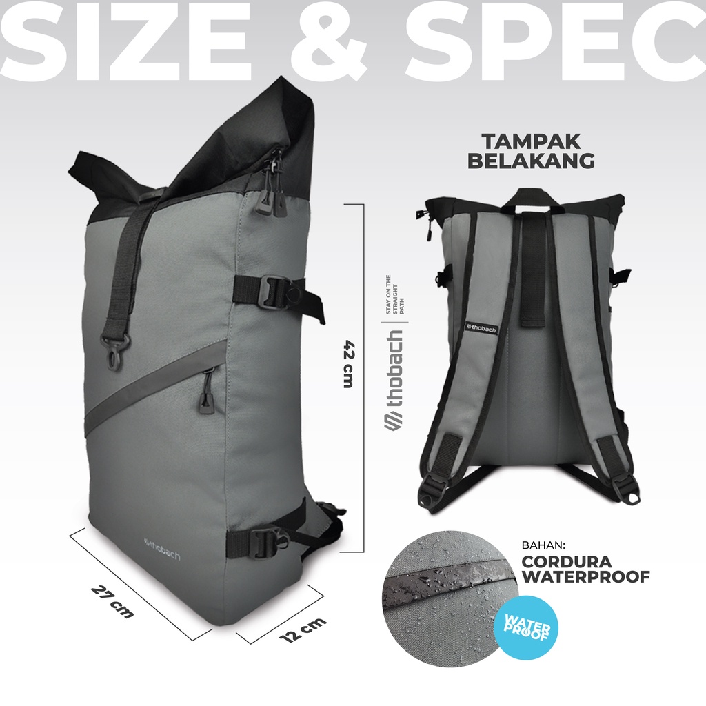 THOBACH - BACKPACK WATERPOOF GENOA RANSEL PREMIUM PRIA WANITA TAS SEKOLAH TAS KULIAH OUTDOOR
