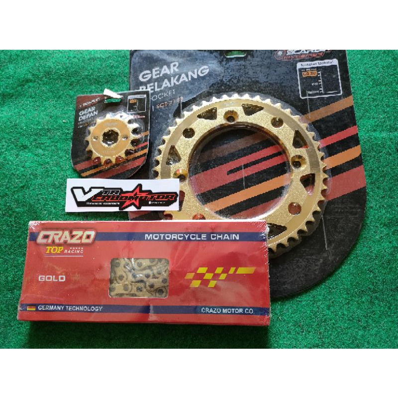 gear set scarlet klx dtracker & crf 150