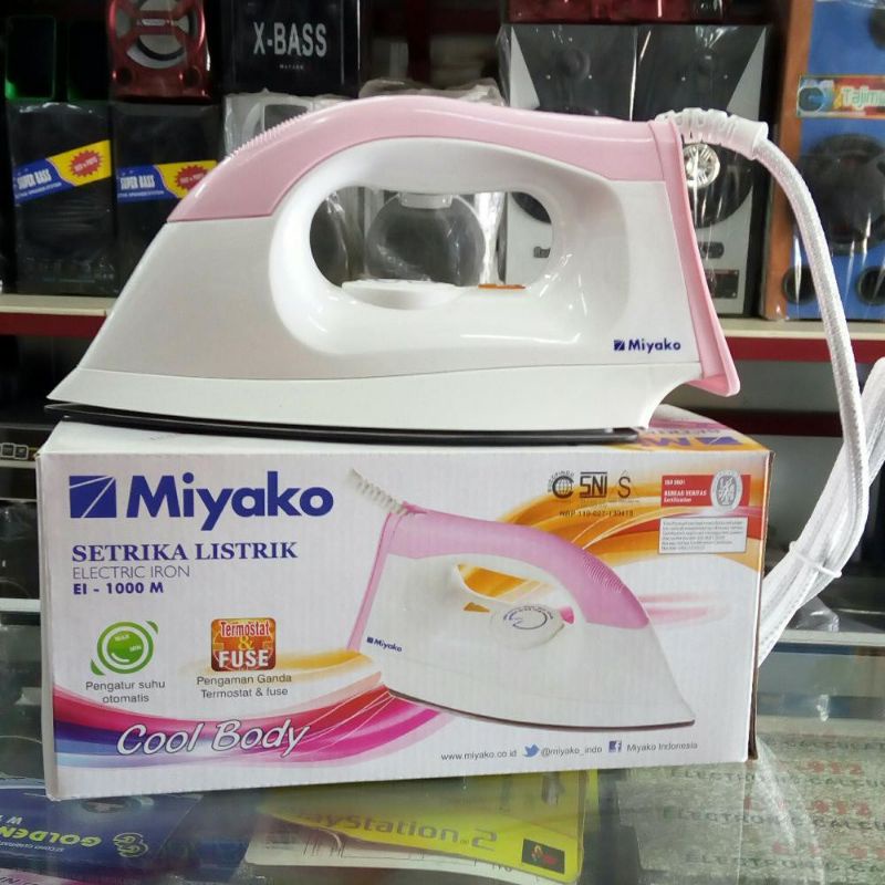 Setrika miyako el-1000M electrik dry iron garansi full 1tahun