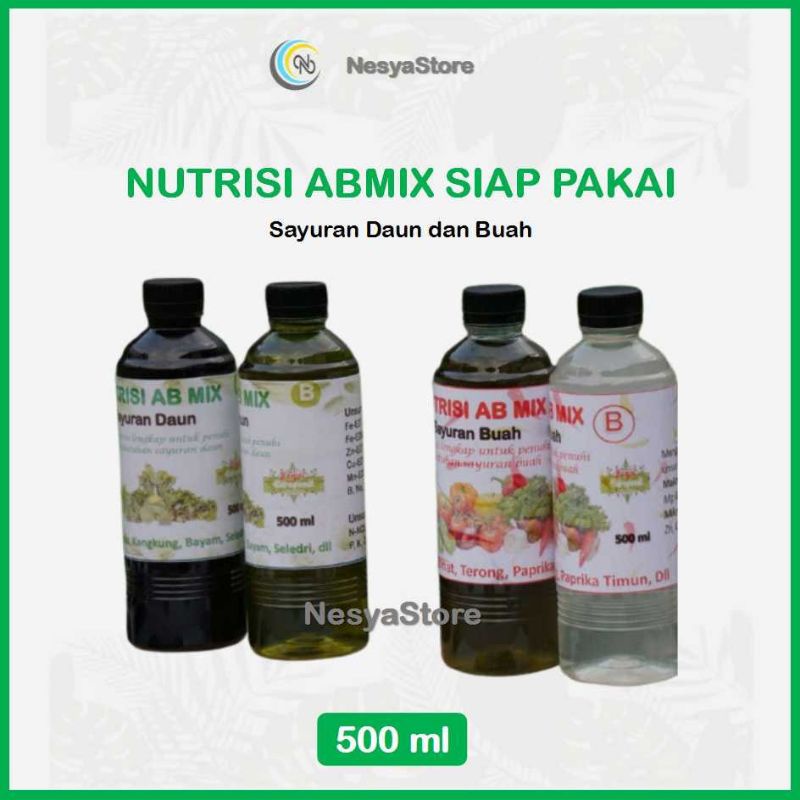 Nutrisi AB MIX ABMIX Sayur Daun dan Sayur Buah 500 ml Cair Siap Pakai