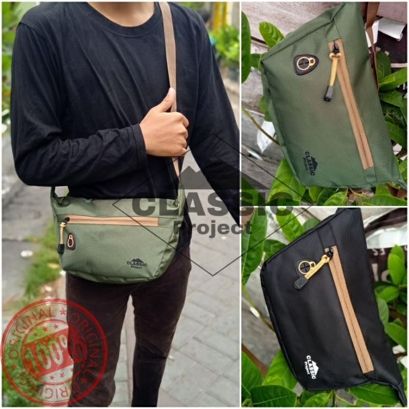 Tas slempang mini pria wanita slingbag mini distro tas perahu mini distro pria wanita