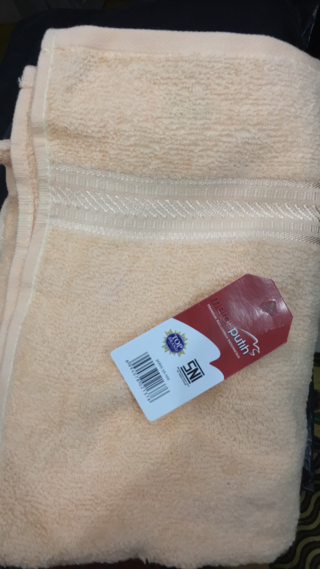 Handuk Merah Putih Polos, Nusantara Dan Chalmer Tanggung Ukuran 50x100  By Terry Palmer