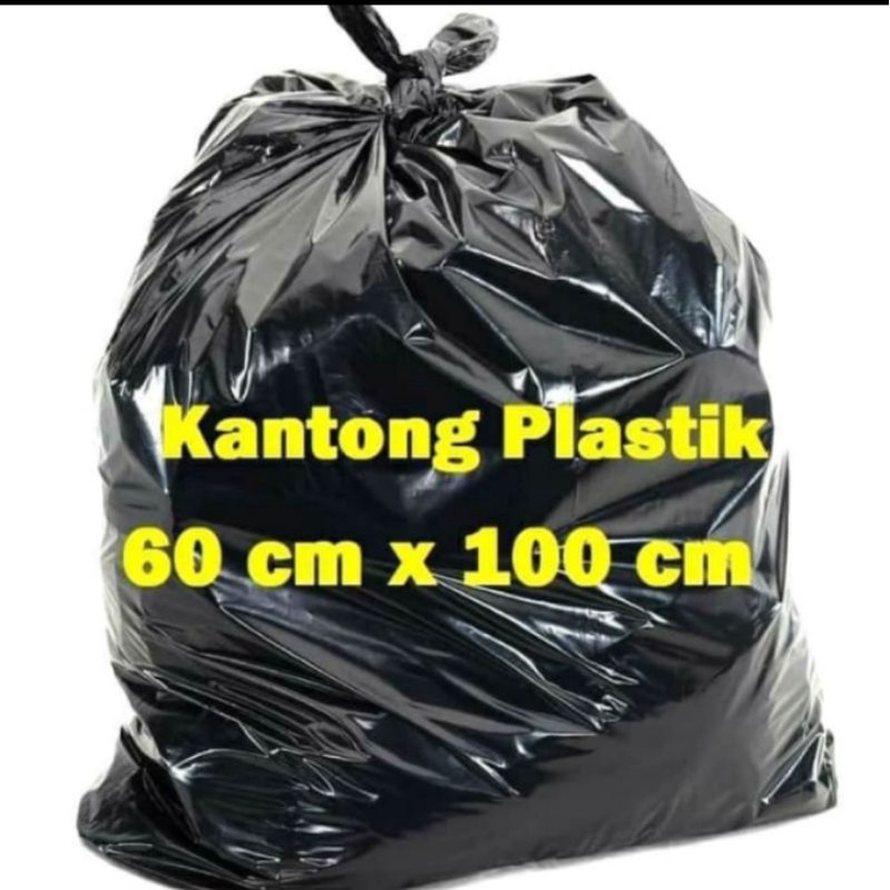 kantong plastik sampah ada 5  ukuran , 50 cm x 75 ,  60 cm x 100 cm , 90 x 120 cm