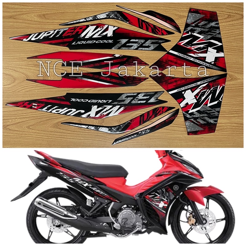 STIKER STRIPING JUPITER MX 2014 MERAH