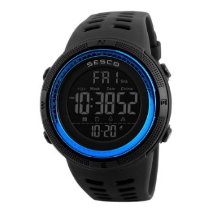 JAM TANGAN PRIA DIGITAL SESCO 1251BK ANTI AIR 50M / JAM TANGAN BAGUS / JAM TANGAN TAHAN AIR