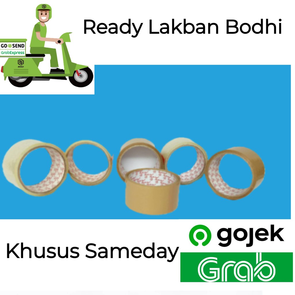 

1/2 DUS & PER DUS LAKBAN BODHI TAPE 45MM X 35YARD # KHUSUS GRAB & GOJEK #