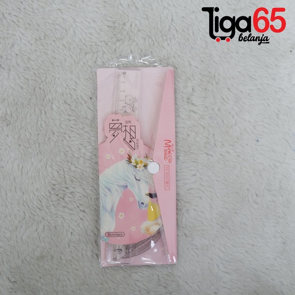 365 PENGGARIS SET #40952 Penggaris Set Paket Penggaris / Penggaris Set Plastik 15cm