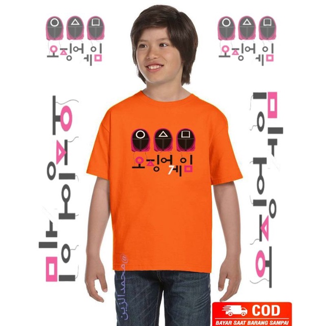 Kaos squid game/Baju squid game/baju kaos sguid game/kaos baju squid game/kaos anak squid game/baju 