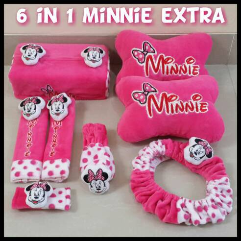 Bantal Mobil 6 in 1 Extra Premium Minnie Mouse