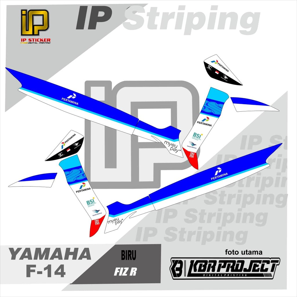 (COD) STRIPING FIZ R VARIASI LIMITED SPECIAL EDITION FIZ R MANDALIKA PERTAMINA KODE F-14