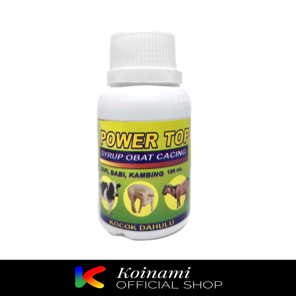 POWER TOP 120ml OBAT CACING SYRUP SAPI KAMBING DOMBA KERBAU BABI / raid all
