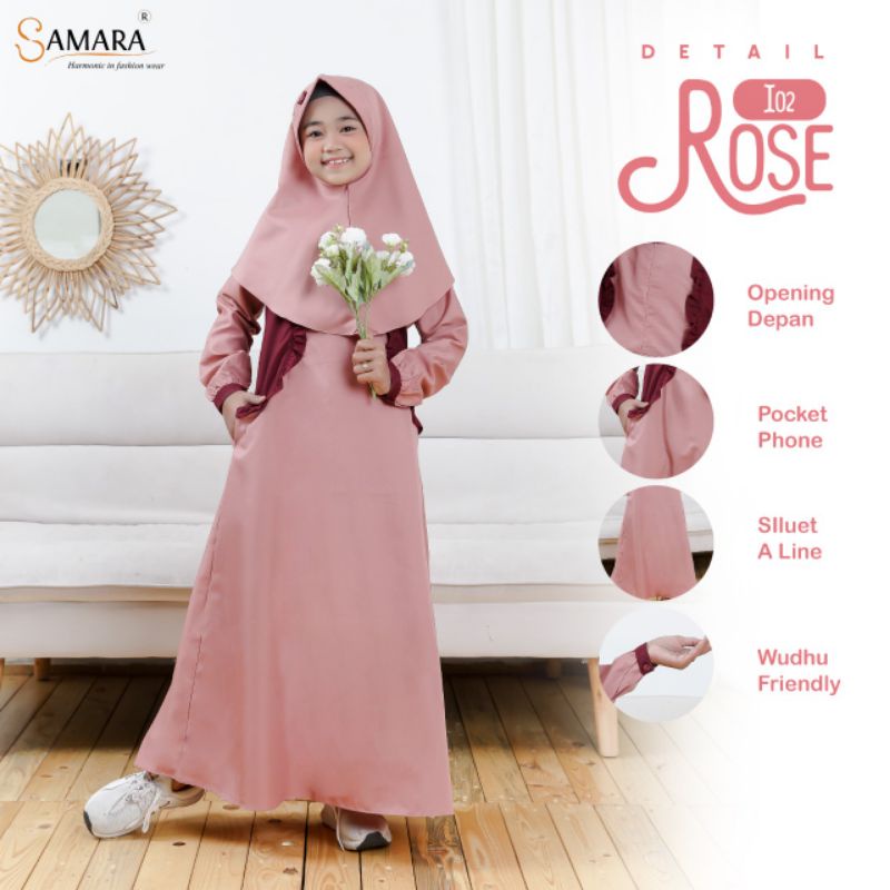 Sarimbit Baju Muslim Couple Keluarga Lebaran Rose Maroon