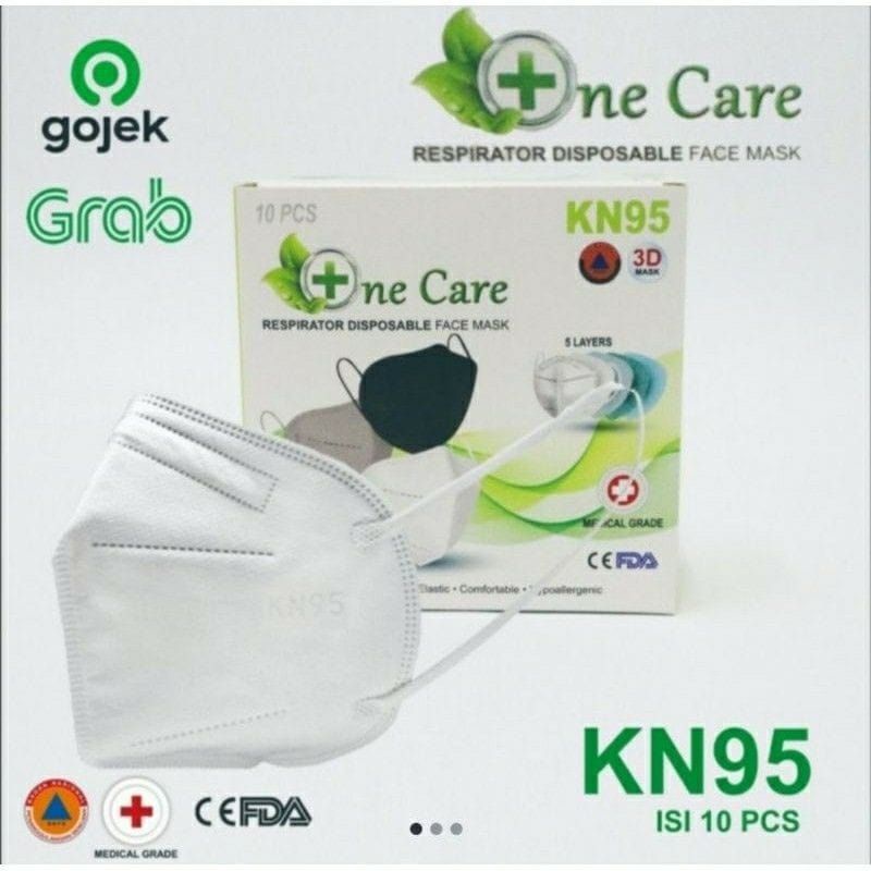 Masker KN95 5 ply putih white Earloop kawat dalam KN 95 Medical Grade Emboss Medis Murah Terlaris