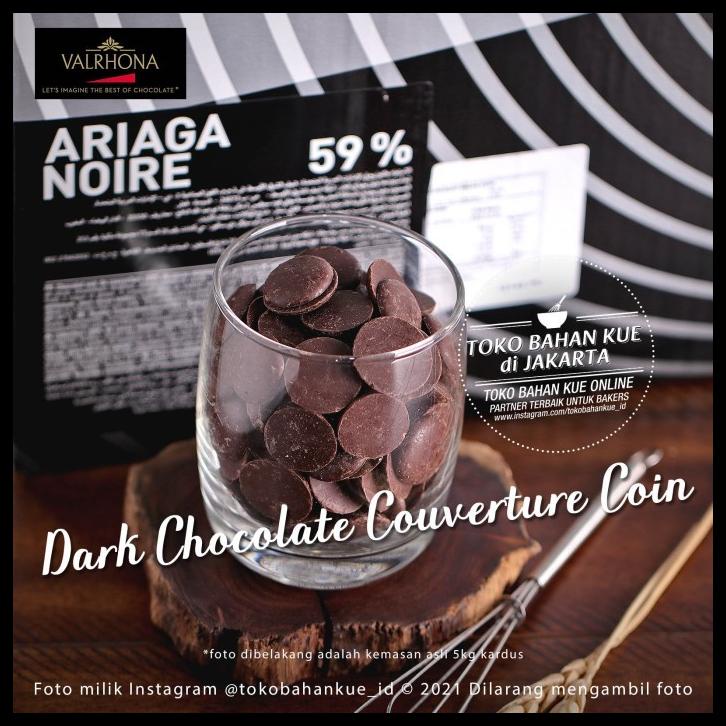 

TERBARUU!! Valrhona Ariaga Noire 59% 500gr Chocolate Dark Couverture Coin Cokelat PROMO