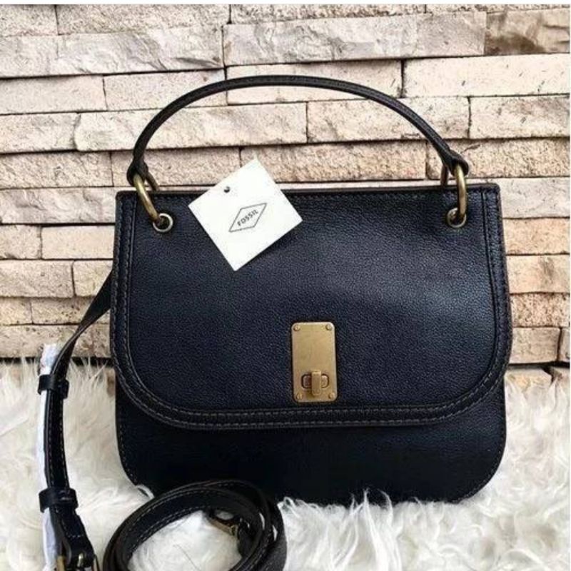 Fossil Belmont Crossbody Black Bag