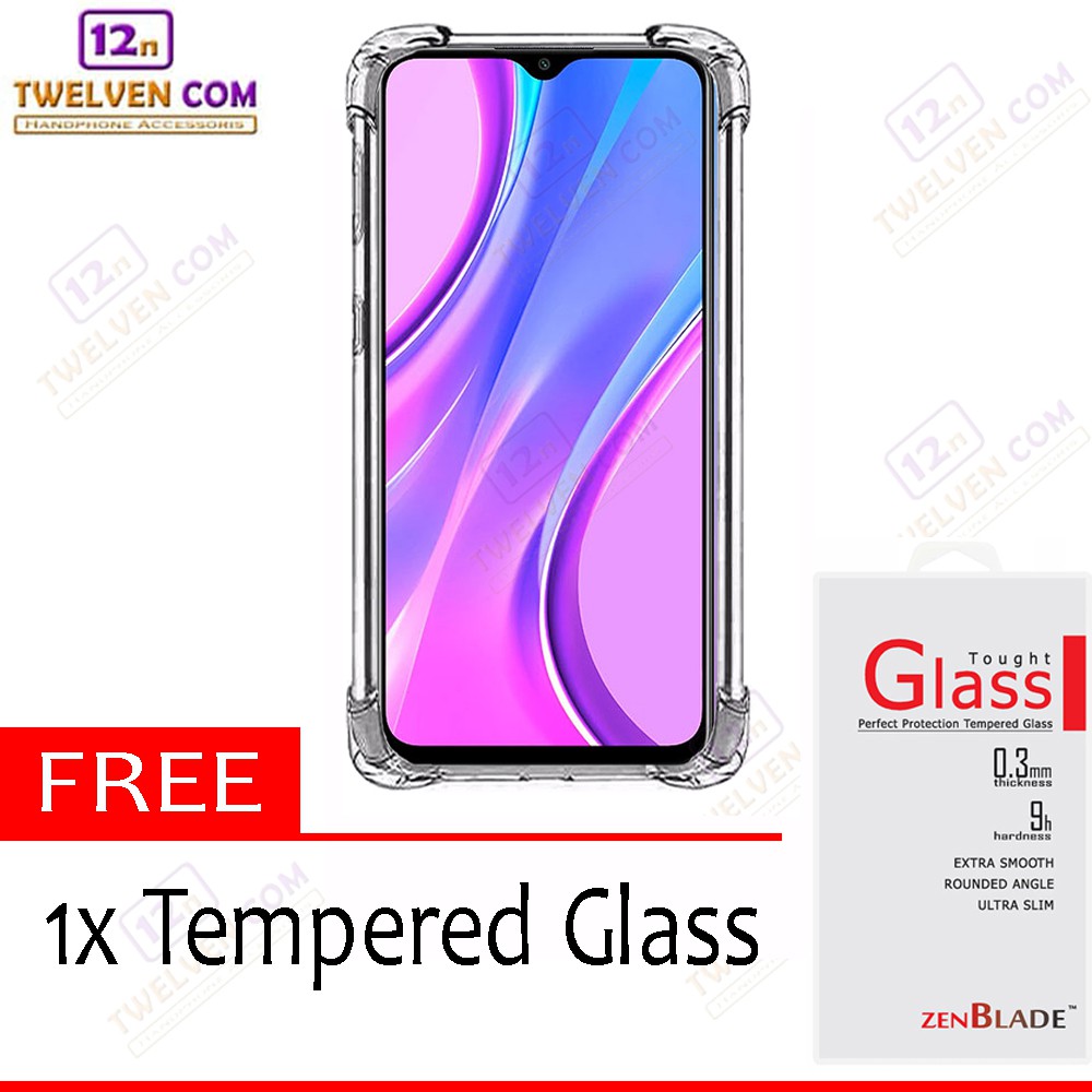 Case Anti Crack Xiaomi Redmi 9 - Free Tempered Glass