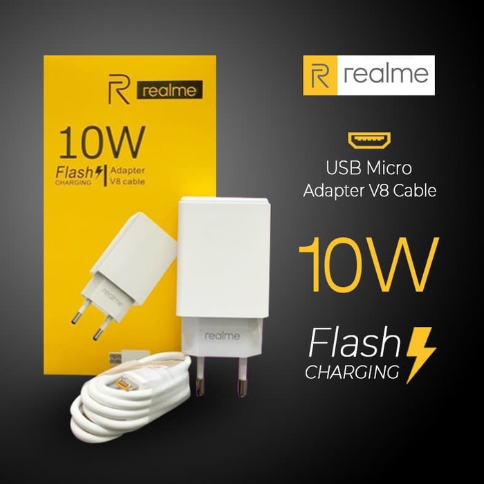 CHARGER REALME 10W FLASH CHARGING USB MICRO ORIGINAL CASAN REALME 3 5 PRO 3 6 6 PRO