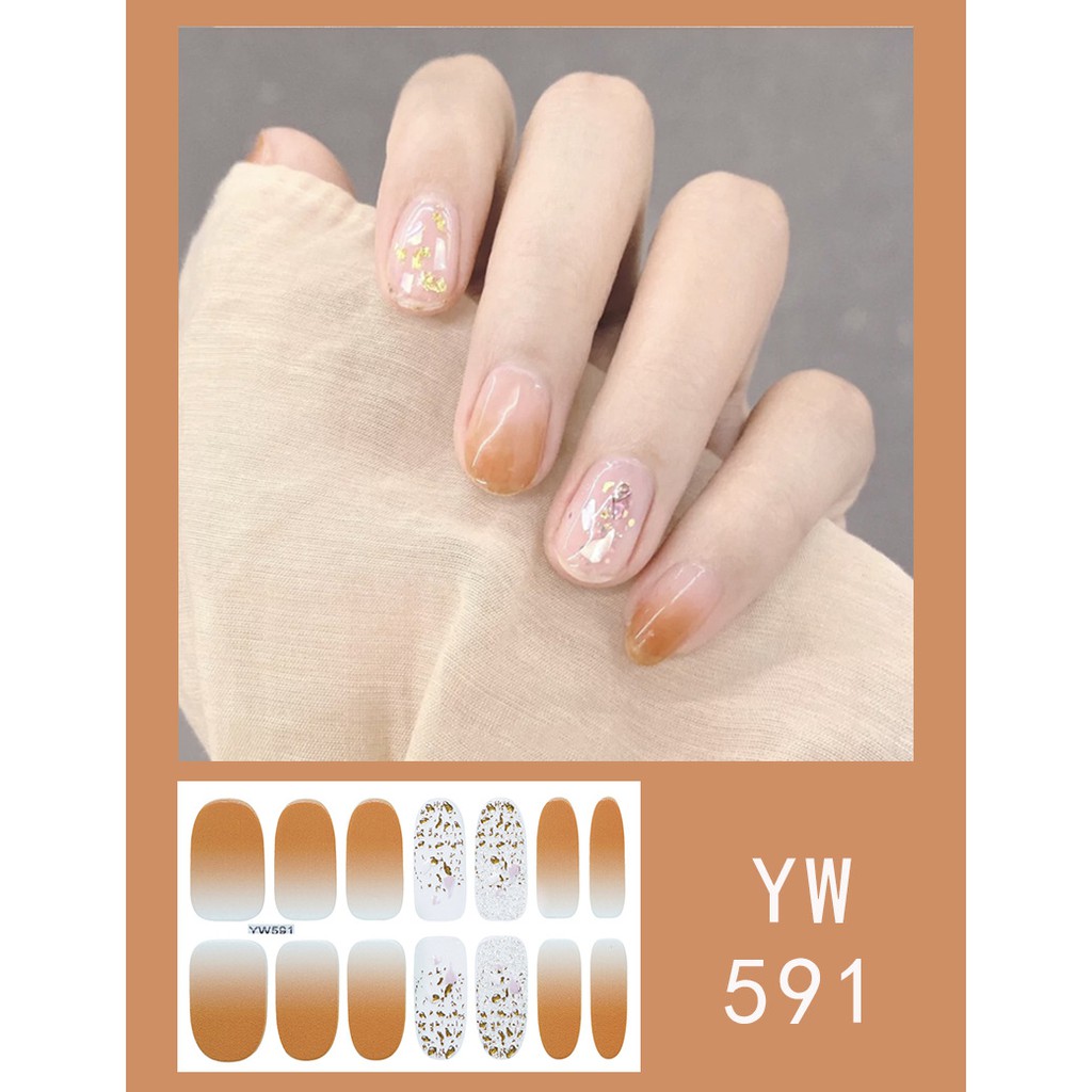 Stiker kuku Nail art Waterproof sticker Part 6 stiker (14 pcs) sticker Kuku nail art