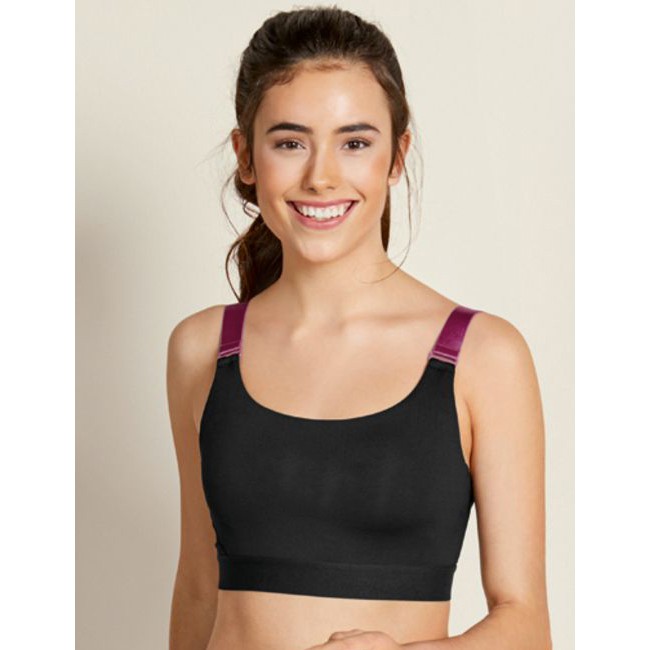 Sports Bra Crivit High Impact Black Maroon