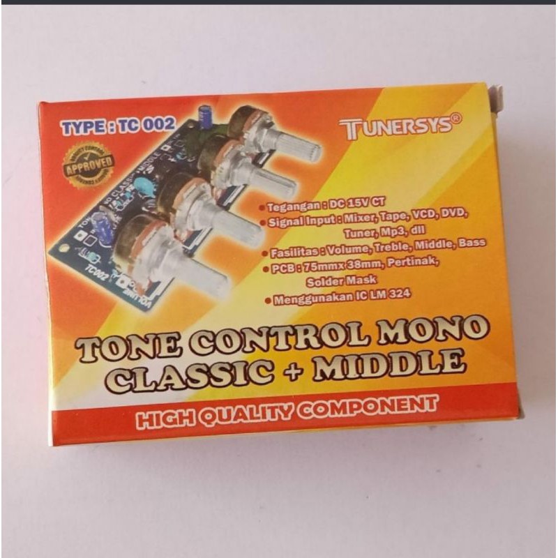 kit tone control mono classic plus middle tunersys